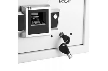 Image of Barska Compact Biometric Safe BX-100,7.6x11.6x5.9in,White AX12400