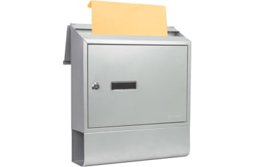 Image of Barska Contemporary Wall Mount Mailbox. 10in Width, Gray, Medium, CB13698