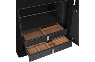 Image of Barska Digital Keypad Jewelry Fireproof Safe, 3 Solid Steel Locking Bolts, Black, Medium AX13106