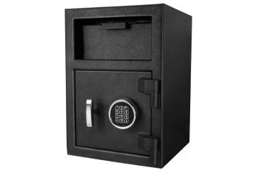 Image of Barska DX-200 Standard Depository Keypad Safe, Anti-Fishing Baffles, Solid Steel, Black, Outer Dimensions - 14 x 14 x 20 in AX12588