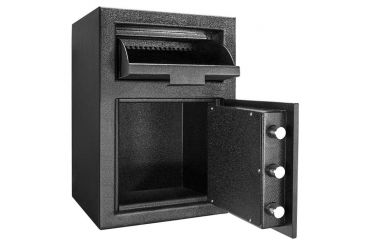 Image of Barska DX-200 Standard Depository Keypad Safe, Anti-Fishing Baffles, Solid Steel, Black, Outer Dimensions - 14 x 14 x 20 in AX12588