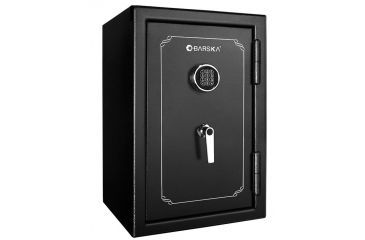 Image of Barska FV-500 Fireproof Vault Safe, Pry-Resistant Recessed Door, Black, Outer Dimensions 20 x 20 x 30 in AX12674