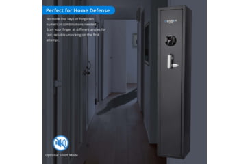 Image of Barska HQ800 Standard Quick Access Keypad Biometric Rifle Safe, Black, AX12760