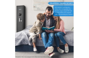 Image of Barska HQ800 Standard Quick Access Keypad Biometric Rifle Safe, Black, AX12760