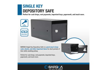 Image of Barska Single Key Depository Safe, Drop Slot, Black, Small, AX13676