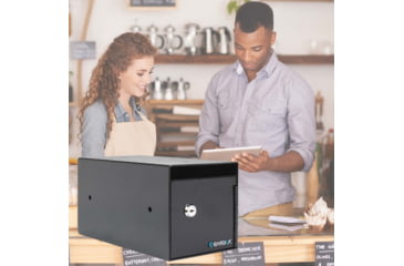 Image of Barska Single Key Depository Safe, Drop Slot, Black, Small, AX13676