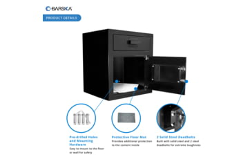 Image of Barska Standard Keypad Depository Safe, Black AX11932