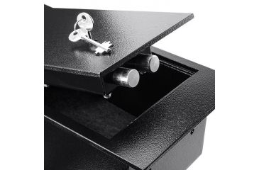 Image of Barska Underground Floor Safe, 2 Point Deadbolt Locking System, Black, Outer Size 8 x 15 x 5 in AX12656
