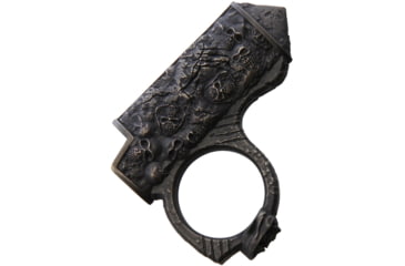 Image of Bastinelli Creations Bronze Mini Bic Lighter Case, Skull relief artwork, LIGHTER CASE MINI