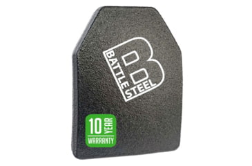 Image of Battle Steel Level III Ballistic Armor Plate, 10x12 Shooters Cut Polyurea Coating, BS101014