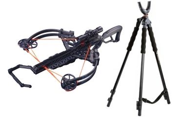 Image of Bear X Bruzer Crossbow Package, Black, A6BRZBK125 W/ Vanguard Quest Tripod