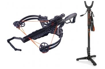 Image of Bear X Bruzer Crossbow Package, Black, A6BRZBK125 W/ Vanguard Veo Shooting Stick