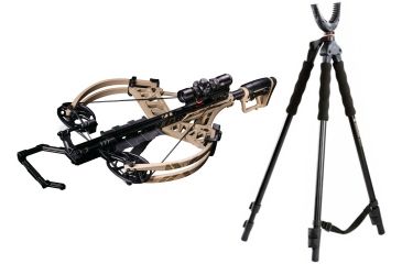 Image of Bear X Fisix Crossbow Package, Realtree Xtra Green, A6FSXXG135 W/ Vanguard Quest Tripod