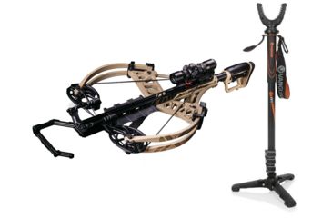Image of Bear X Fisix Crossbow Package, Sand, A6FSXFD135 W/ Vanguard Veo Shooting Stick