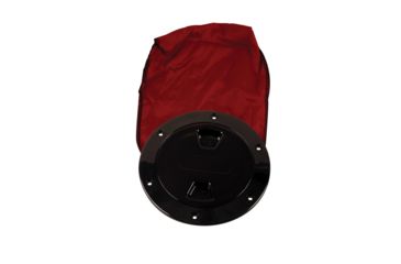 Image of Beckson Marine 4" Stow-Away Deck Plate - Black w/12" Bag 46441