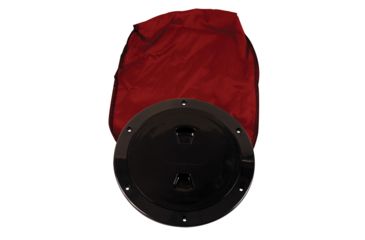 Image of Beckson Marine 6" Stow-Away Deck Plate - Black w/12" Bag 46443