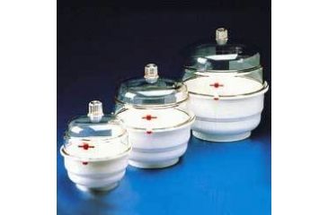 Image of Bel-Art Space Saver Vacuum Desiccators, SCIENCEWARE 420270000 Clear Polycarbonate Bottom