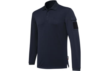 Image of Beretta MILLER POLO LONG SLEEVE BLUE LARGE BC4504B2