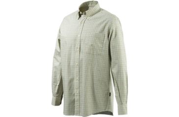 Image of Beretta Men's Drip Dry Long Sleeve Beige &amp; Brown Chck Lrge