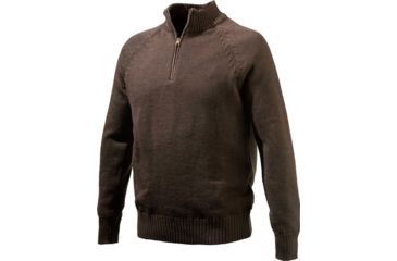 Image of Beretta Men's Windproof Sweater 1/2 Zip Large Brown