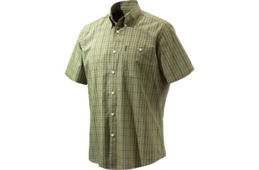 Image of Beretta Mens Drip Dry Short Sleeve Shirt, Green Check, 2XL LU520075170788XXL