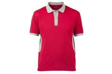 Image of Beretta Mens Silver Pigeon Performance Polo Shirt,Red/Silver,Small MP031T0473034VS