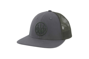 Image of Beretta Trident Flat Bill Trucker, Graphite/od Green - BC162016600968