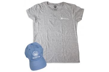 Image of Beretta Women's Cap &amp; T-shirt Medium Roll-up Combo Sky Blue