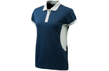 Image of Beretta Womens Silver Performance Polo Shirt,Blue/Silver,Large MD011T0473058SL