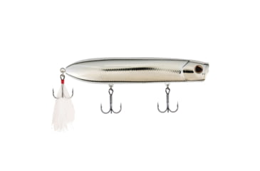 Image of Berkley Cane Walker Hard Bait, Topwater, 110, 5/7 oz, 110mm, Topwater, Hook Size 6, 3 Hooks, Chrome, 110, 1542695