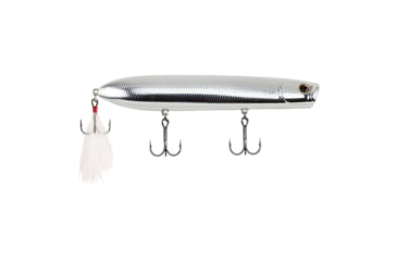 Image of Berkley Cane Walker Hard Bait, Topwater, 125, 5/6 oz, 125mm, Topwater, Hook Size 4, 3 Hooks, Chrome, 125, 1487198