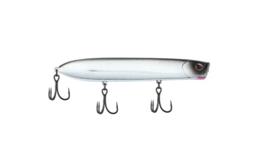 Image of Berkley Cane Walker Saltwater Hard Bait, Topwater, Saltwater, 125, 4/5 oz, 125mm, Topwater, Hook Size 4, 3 Hooks, Black Chrome, 125, 1547903