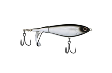 Image of Berkley Choppo Saltwater Hard Bait, Topwater, Saltwater, 105, 3/4 oz, 105mm, Topwater, Hook Size 2, 2 Hooks, Black Chrome, 105, 1547858