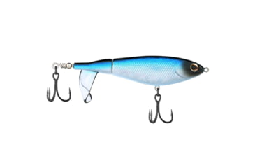 Image of Berkley Choppo Saltwater Hard Bait, Topwater, Saltwater, 105, 3/4 oz, 105mm, Topwater, Hook Size 2, 2 Hooks, Blue Bullet, 105, 1547860