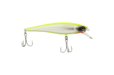 Image of Berkley Cutter Saltwater Hard Bait, Jerkbait, Saltwater, 90 Shallow, 3/8 oz, 90mm, Hook Size 6, 2 Hooks, Chrome/Chartreuse, 90, 1573014