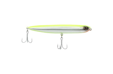 Image of Berkley Drift Walker Saltwater Hard Baits, Topwater, Saltwater, 1/2 oz, Chrome/Chartreuse, 110, 1582249
