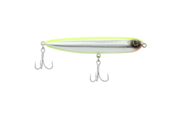 Image of Berkley Drift Walker Saltwater Hard Baits, Topwater, Saltwater, 3/8 oz, Chrome/Chartreuse, 90, 1582239