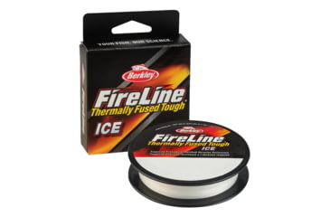 Image of Berkley Fireline Thermally Fused Ice 8 strand Supper Line 50 yard spool, 3Lb, Crystal, 0.004 in/0.10 mm, 1543463