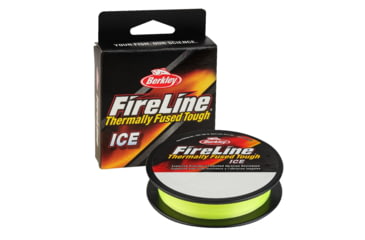 Image of Berkley Fireline Thermally Fused Ice 8 strand Supper Line 50 yard spool, 3Lb, Flame Green, 0.004 in/0.10 mm, 1543469