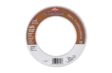 Image of Berkley ProSpec Chrome 100% Fluoro Leader Line, 0.029in/0.73mm, 50lb/22.6kg, 100yd/91m, Clear, 0.029 in/0.73 mm, 1546909