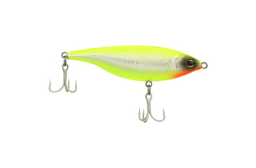 Image of Berkley Stick Shadd Saltwater Hard Bait, Twitchbait, 1 ft - 6 ft, Chrome/Chartreuse, 114, 1573093