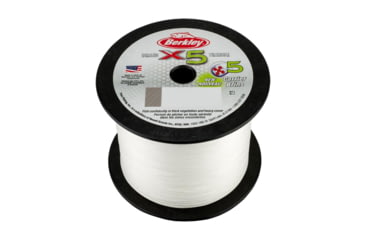 Image of Berkley x5 Braid Superline, 0.17mm class/0.007in class, 20lb test/37 lbC/17.0kg, 2188yd/2000m, 8lb, Crystal, X5BBK20-CY, Crystal, 0.007 in/0.17 mm, 1486803