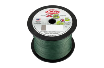 Image of Berkley x5 Braid Superline, 0.25mm class/0.010in class, 40lb test/59 lbC/27.0kg, 2188yd/2000m, 12lb, Low-Vis Green, X5BBK40-22, Low-Vis Green, 0.010 in/0.25 mm, 1486739