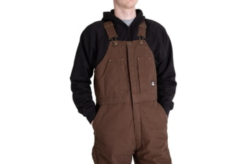 Image of Berne Highland Washed Insulated Bib Overall - Mens, Bark, 6XL, B377BBR680