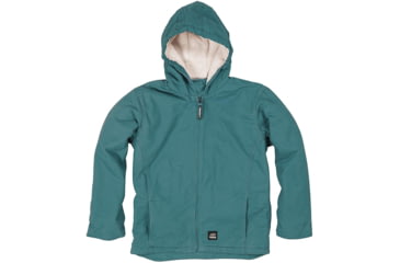 Image of Berne Infant Girls Washed Hooded Coat, Baltic Blue, 12M, Regular, 92021397023