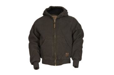 Image of Berne Youth Washed Hooded Jacket, Olive Duck, Small BHJ52ODR360