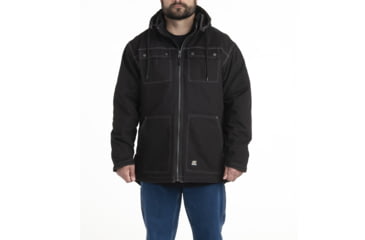 Image of Berne Zip Off Modern Hooded Chore Coat - Mens, Black, Medium, CH428BKR400