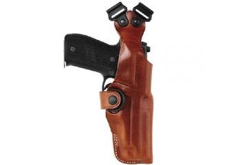 Image of Bianchi 1.5inch Leather Belt, 42, Black, Chrome Buckle - 25802