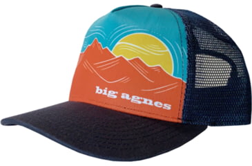 Image of Big Agnes Take A Peak Twill Trucker, Navy, One Size, AHPEAK-NVY-OS