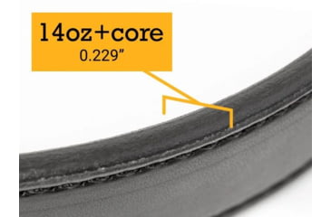 Image of Bigfoot Gun Belts Gun Belt 14oz Steel Core - 28 Inch - Black - Flat Black - GB14C-28-BL-FB